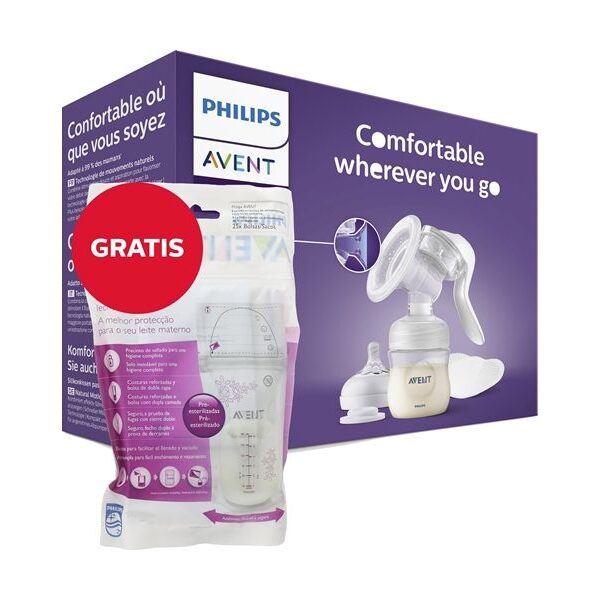 AVENT PUMPICA ZA IZMLAZANJE NATURAL + GRATIS KESICE ZA ODLAGANJE MLEKA 3180